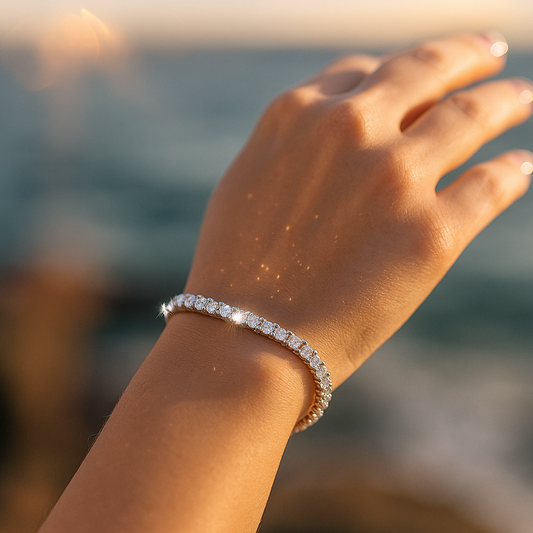 צמיד טניס מואיסנייט יוקרתי