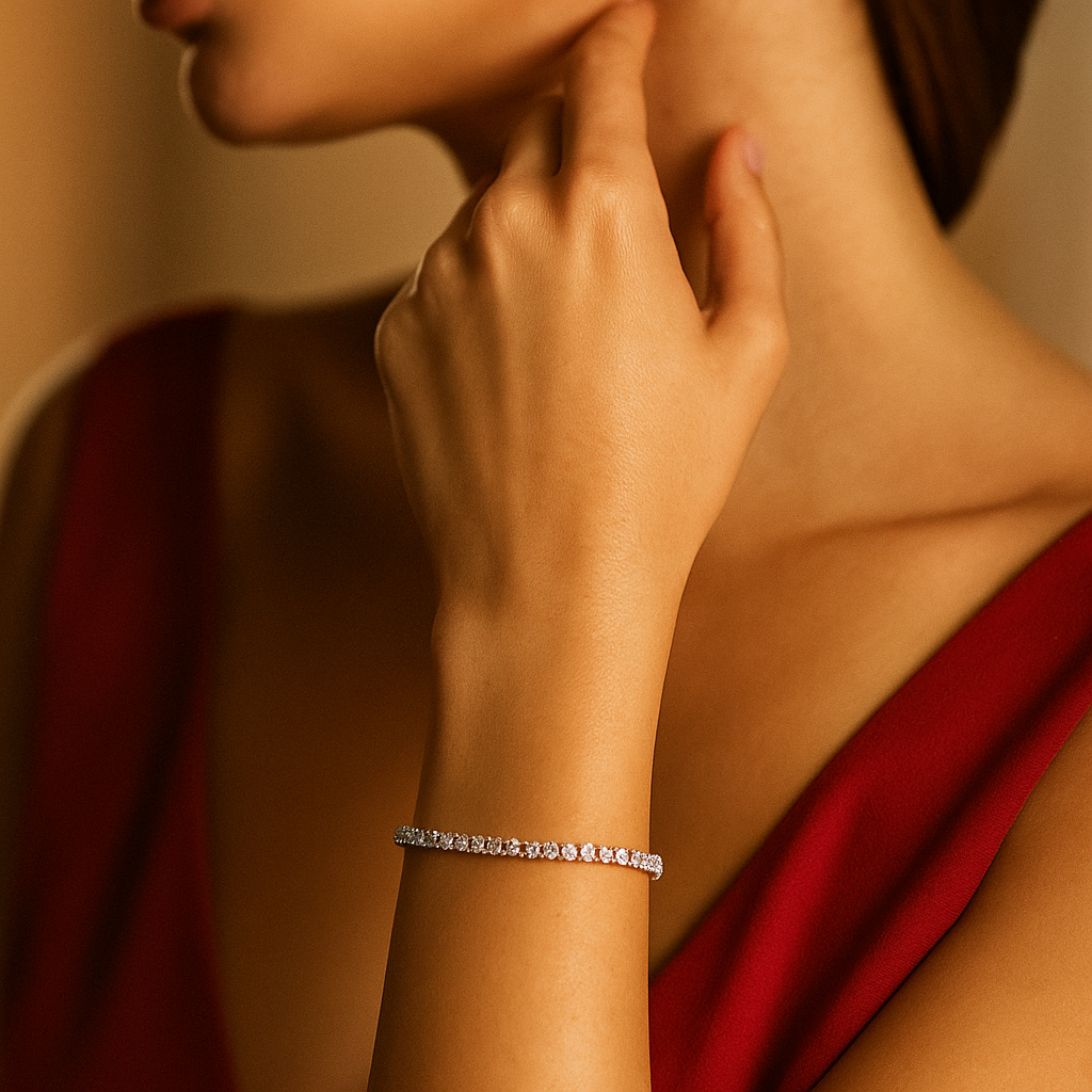 צמיד טניס מואיסנייט יוקרתי