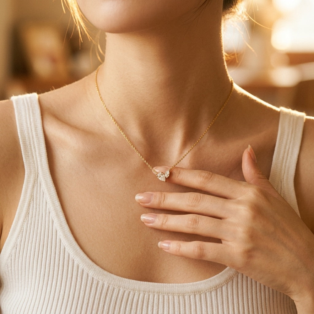 Couple Moissanite Necklace
