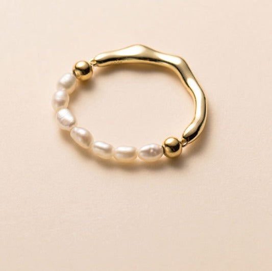 טבעת פנינים אלגנטית