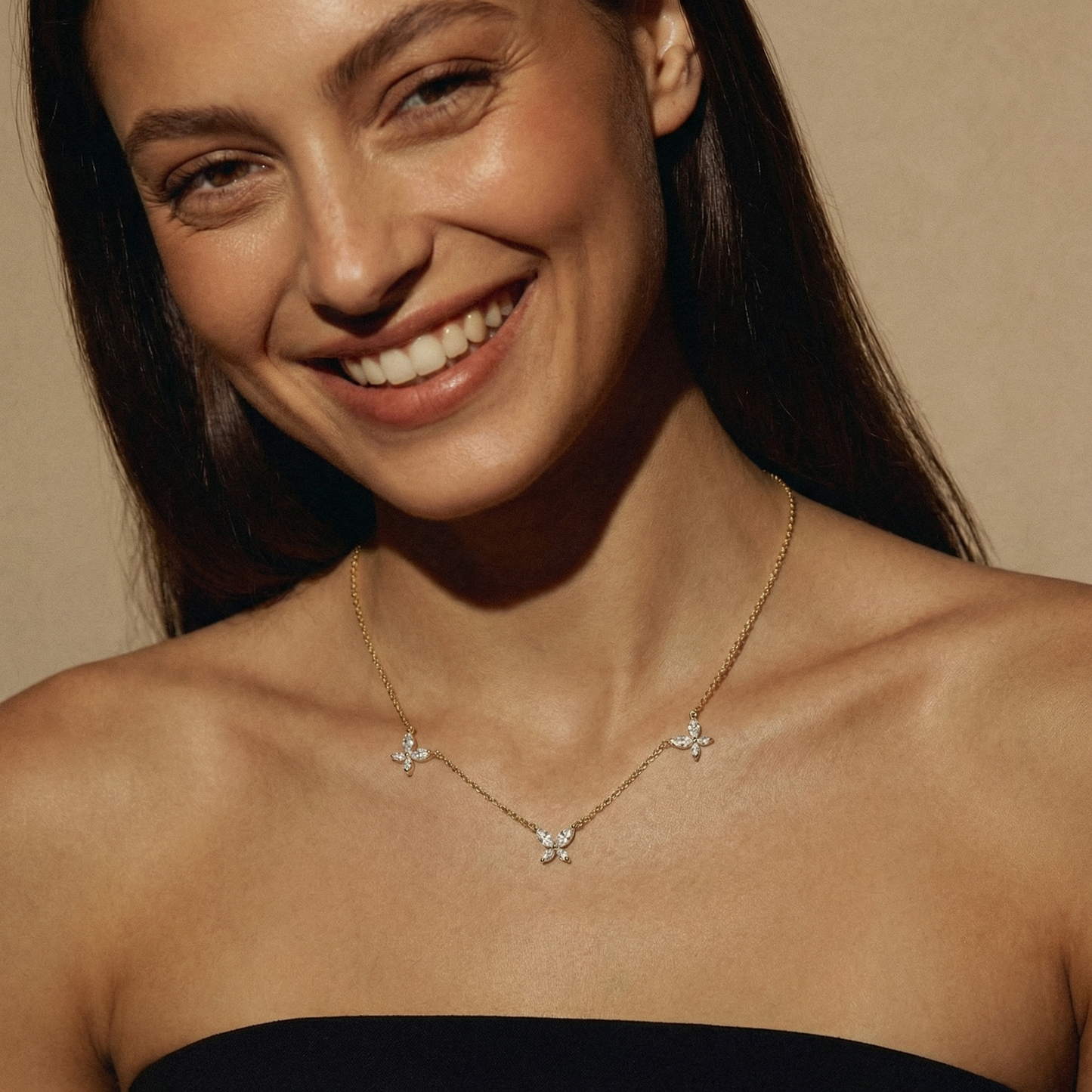 Butterflies Moissanite Necklace