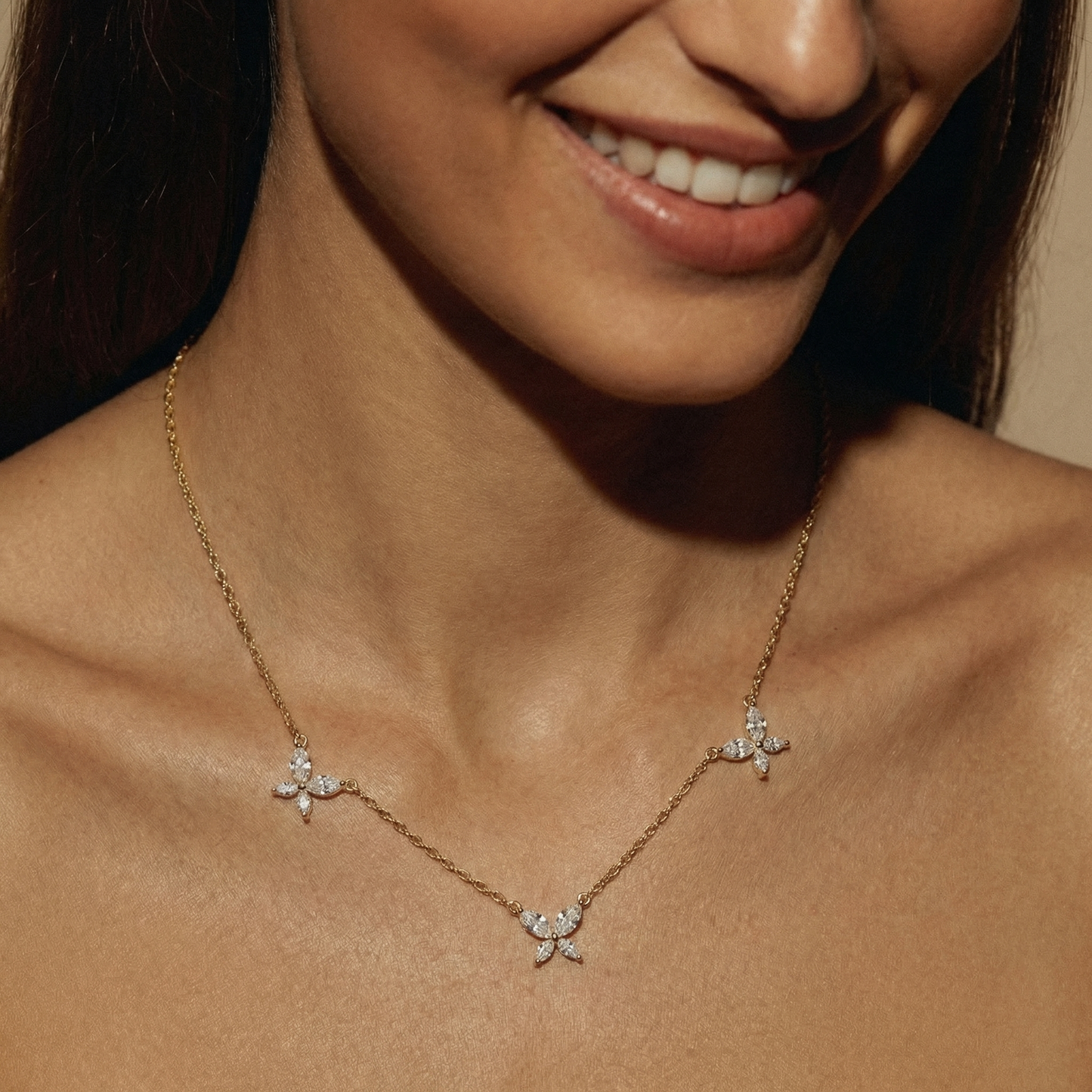 Butterflies Moissanite Necklace