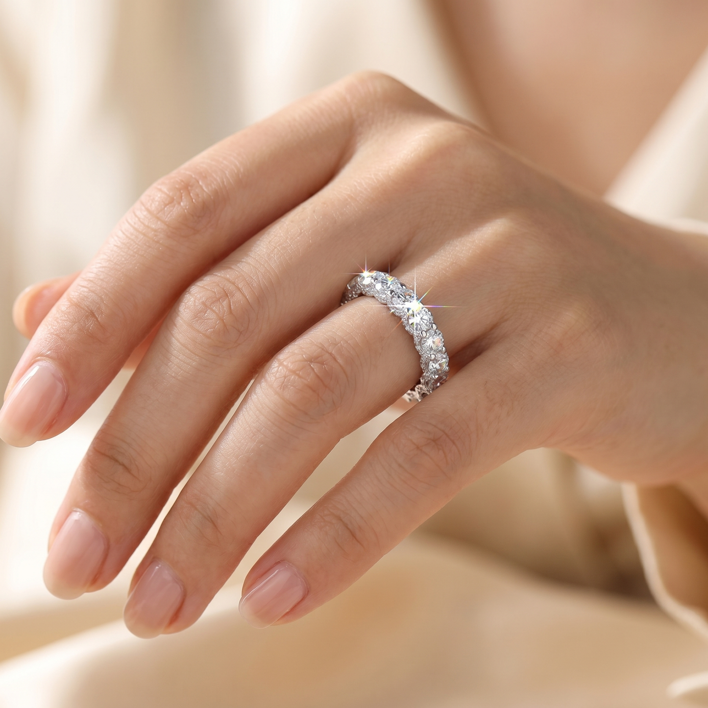 Crown Moissanite Ring