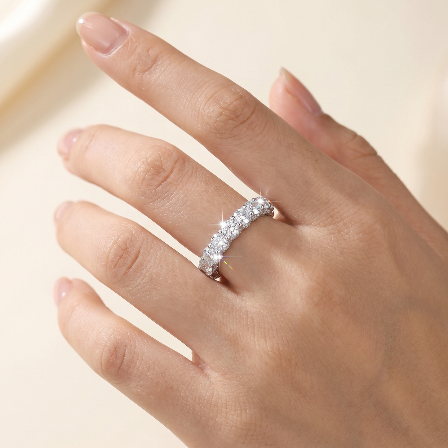 Crown Moissanite Ring