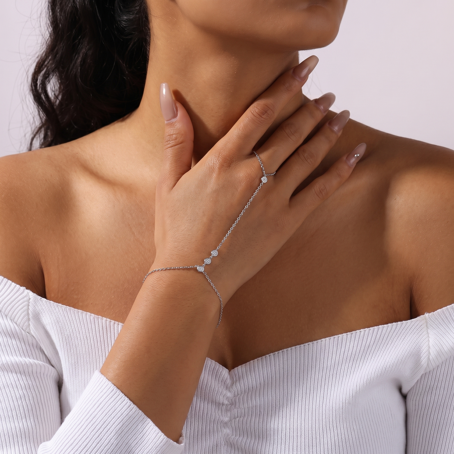 Moissanite Hand Chain